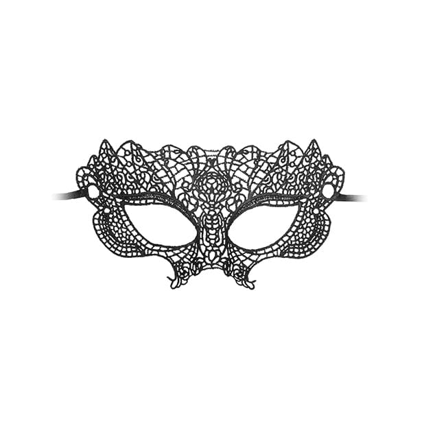 Shots - Ouch Black and White Lace Princess Eye Mask (Black) - Mask (Non blinded) Durio.sg