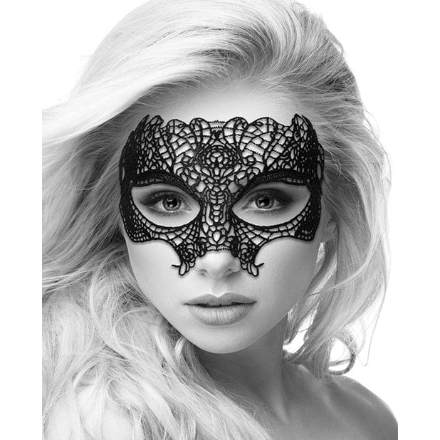 Shots - Ouch Black and White Lace Princess Eye Mask (Black) - Mask (Non blinded) Durio.sg