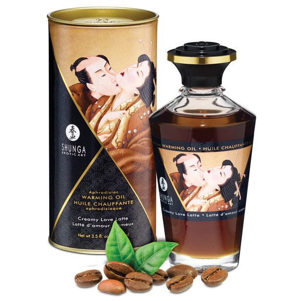 Shunga - Aphrodisiac Flavored Warming Oil 3.5 oz (Creamy Love Latte) - Massage Oil Durio.sg
