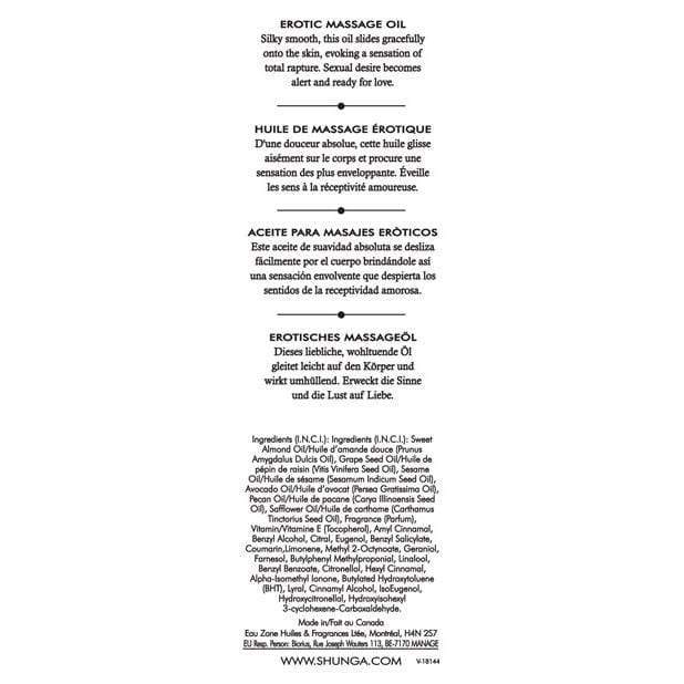 Shunga - Erotic Art Erotic Massage Oil Amour Sweet Lotus 8oz - Massage Oil Durio.sg