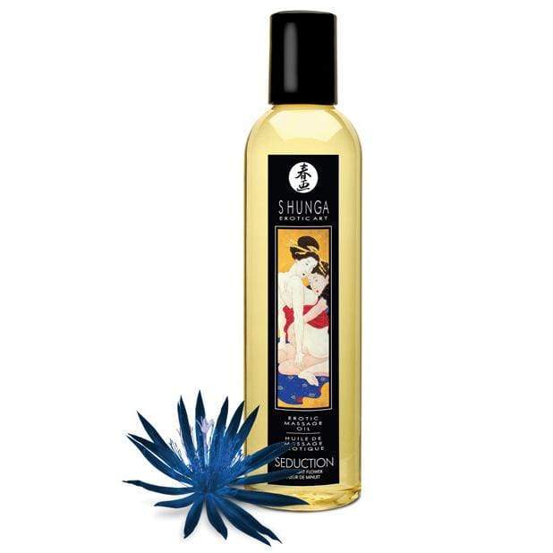 Shunga - Erotic Art Erotic Massage Oil Seduction Midnight Flower 8oz - Massage Oil Durio.sg