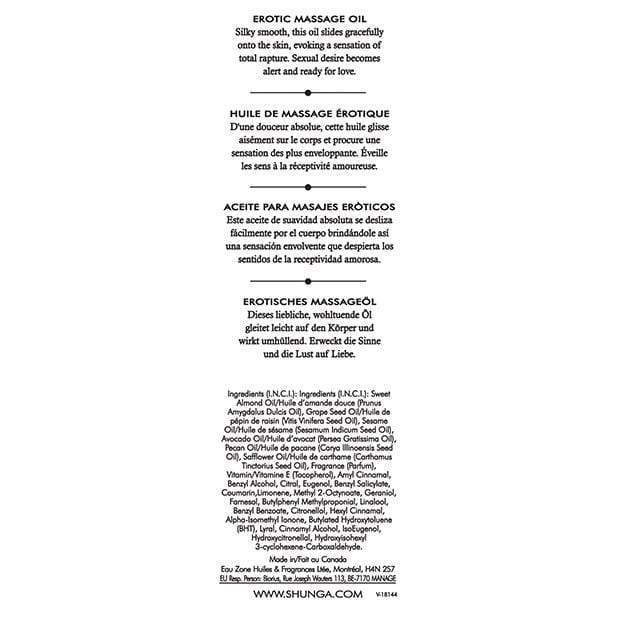 Shunga - Erotic Art Erotic Massage Oil Serenity Monoi 8.5oz - Massage Oil Durio.sg