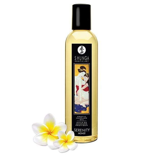 Shunga - Erotic Art Erotic Massage Oil Serenity Monoi 8.5oz - Massage Oil Durio.sg