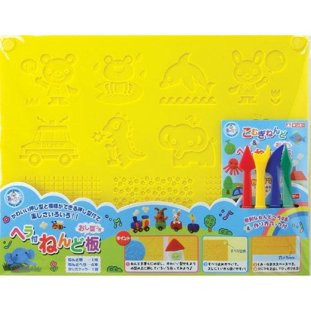 Silver Bird - Gintori Sangyo Nendo Clay Board Plate & Spatula Set A - Playdoh Mold Durio.sg