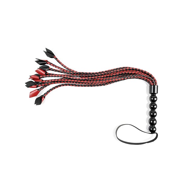 Sportsheets - Saffron BDSM Braided Flogger (Red/Black) - Flogger Durio.sg