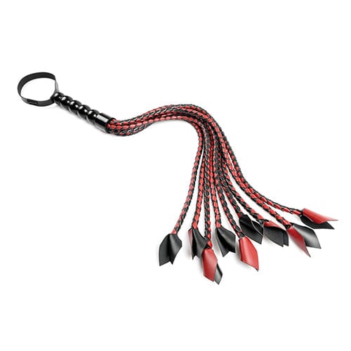 Sportsheets - Saffron BDSM Braided Flogger (Red/Black) - Flogger Durio.sg