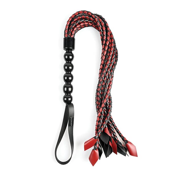 Sportsheets - Saffron BDSM Braided Flogger (Red/Black) - Flogger Durio.sg