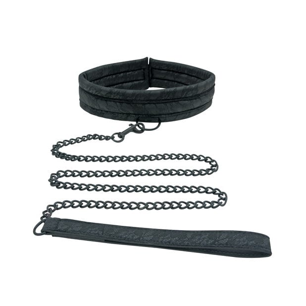 Sportsheets - Sincerely Lace Collar and Leash (Black) - Leash Durio.sg