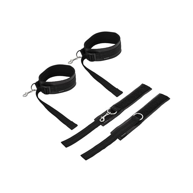 Sportsheets - Thigh and Wrist Cuff Set (Black) - Hand/Leg Cuffs Durio.sg