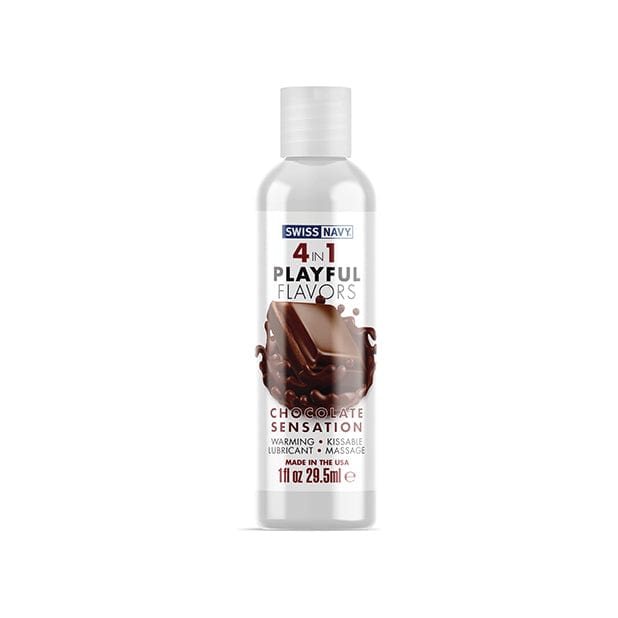 Swiss Navy - 4 In 1 Playful Flavors Warming Kissable Lubricant Chocolate Sensation 1oz - Warming Lube Durio.sg