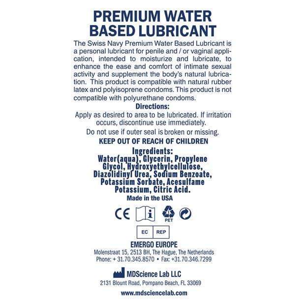 Swiss Navy - Premium Water Based Lubricant 32oz - Lube (Water Based) Durio.sg
