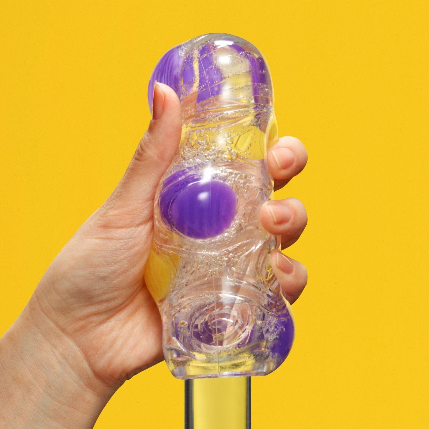 Tenga - Bobble Magic Marbles Masturbator Soft Stroker (Yellow) - Masturbator Soft Stroker (Non Vibration) Durio.sg
