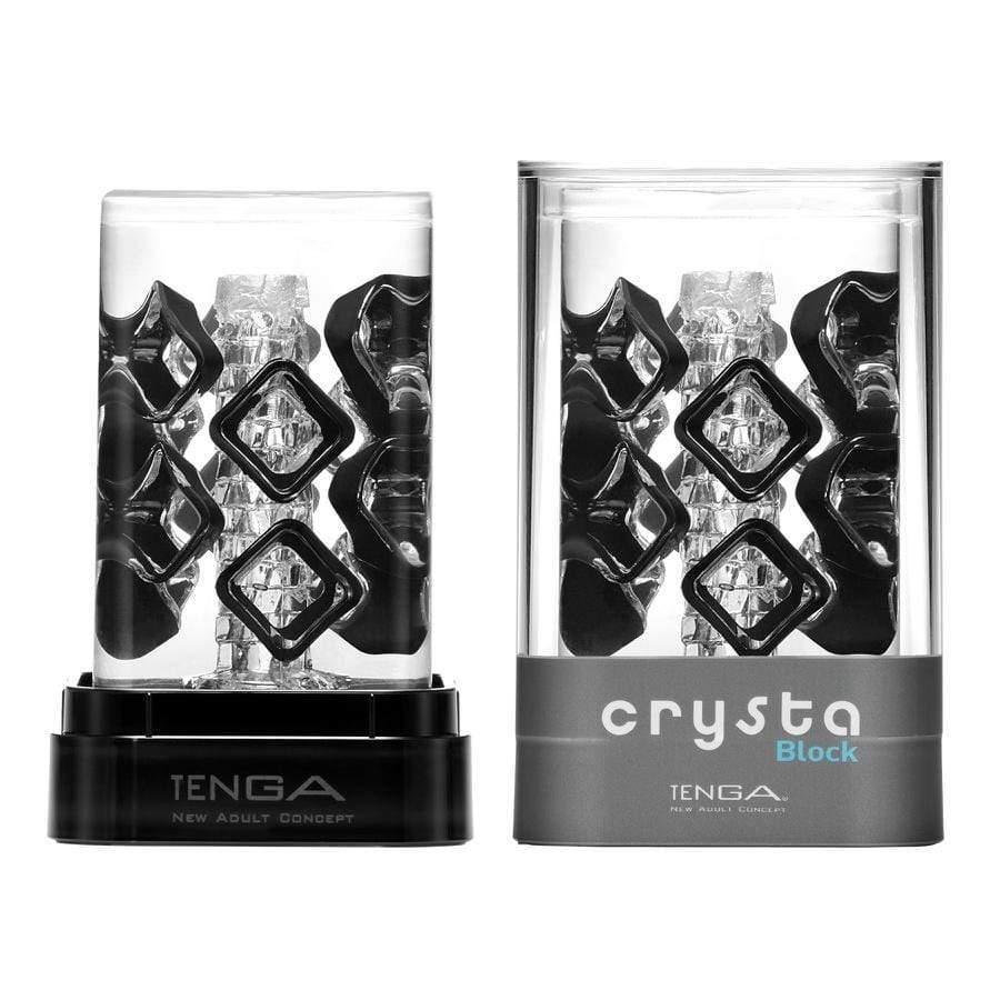 Tenga - Crysta Block Soft Stroker Masturbator (Clear) - Masturbator Soft Stroker (Non Vibration) Durio.sg