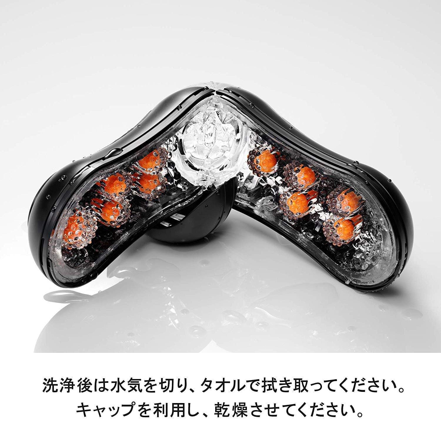 Tenga - Flip ORB Orange Crush Strong Masturbator (Orange/Black) - Masturbator Soft Stroker (Non Vibration) Durio.sg