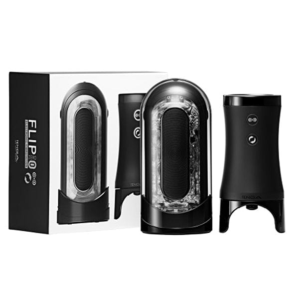 Tenga - Flip Zero 0 Electronic Vibrotation Male Masturbator (Black) - Masturbator Soft Stroker (Vibration) Rechargeable Durio.sg
