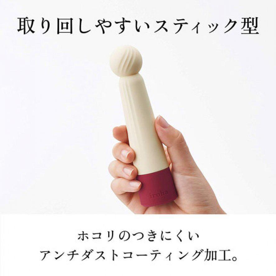 Tenga - Iroha Rin Takeakane Clit Massager (White) - Clit Massager (Vibration) Non Rechargeable Durio.sg