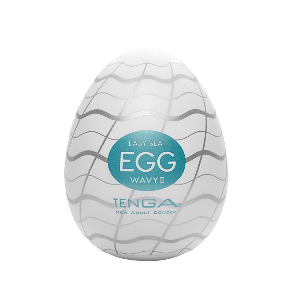Tenga - Masturbator Egg Wavy II (White) - Masturbator Egg (Non Vibration) Durio.sg