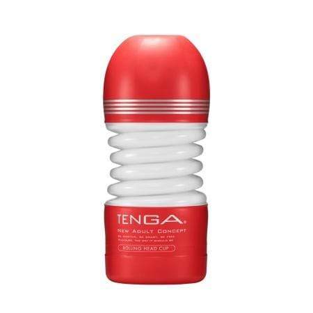 Tenga - New Rolling Head Cup Masturbator (Red) - Masturbator Non Reusable Cup (Non Vibration) Durio.sg