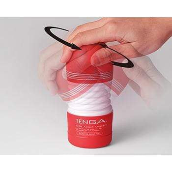 Tenga - New Rolling Head Cup Masturbator Soft (White) - Masturbator Non Reusable Cup (Non Vibration) Durio.sg