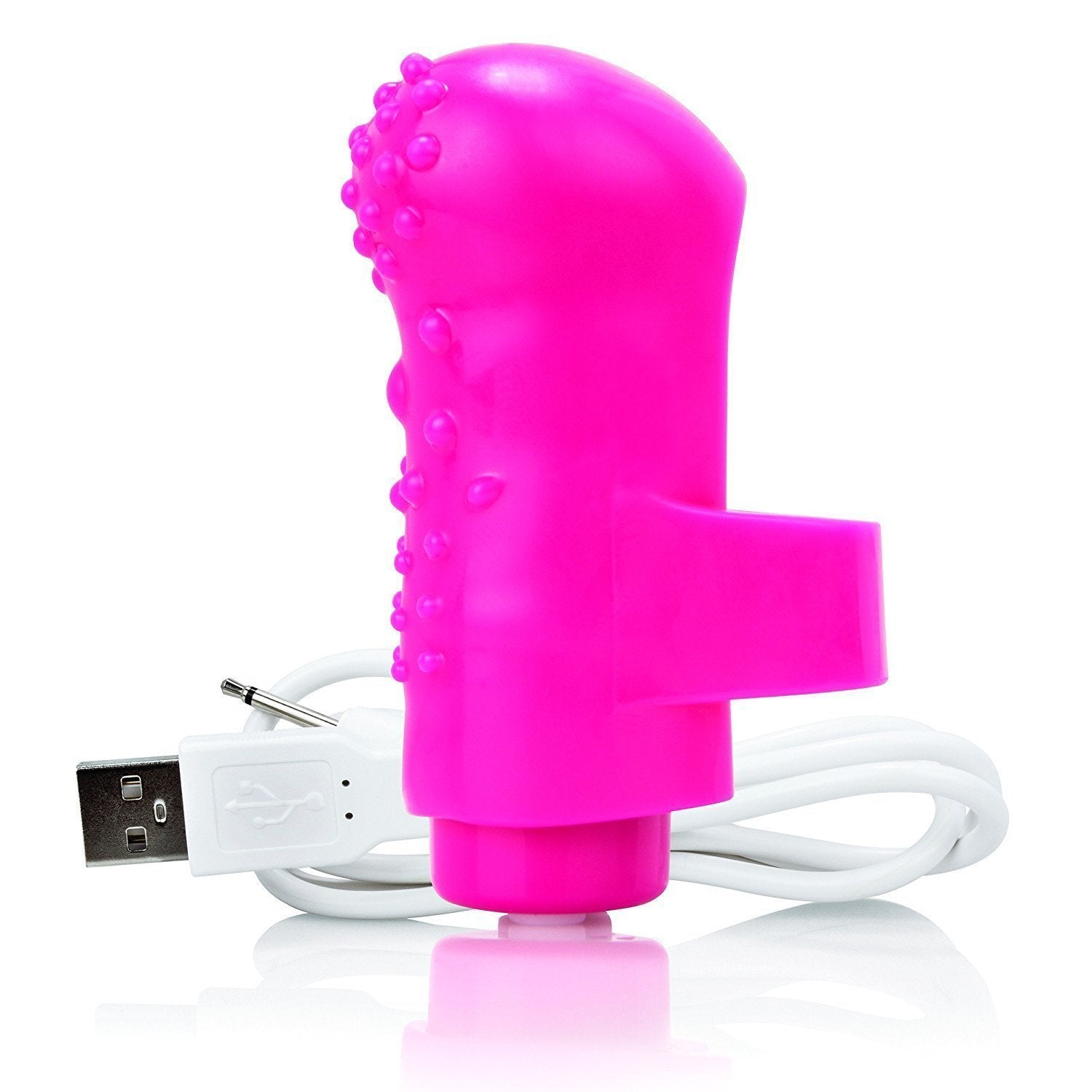 The Screaming O - Charged FingO Rechargeable Finger Vibe (Pink) - Clit Massager (Vibration) Rechargeable Durio.sg