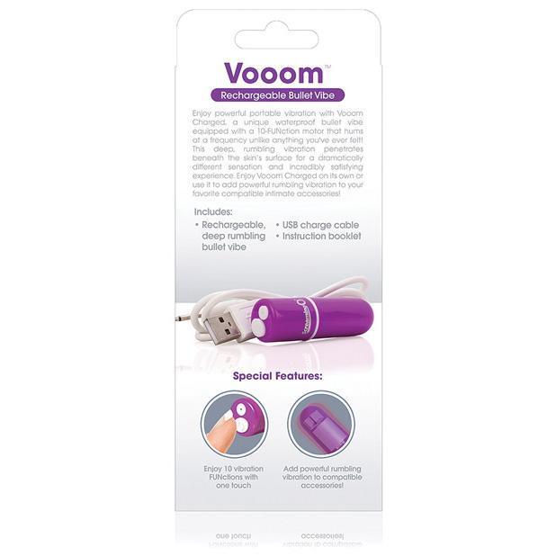 The Screaming O - Charged Vooom Rechargeable Bullet Vibrator (Purple) - Bullet (Vibration) Rechargeable Durio.sg
