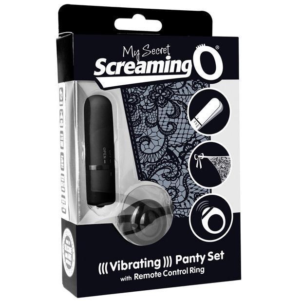 The Screaming O - My Secret Remote Control Panty Vibrator Set (Black) - Lingerie (Vibration) Non Rechargeable Durio.sg
