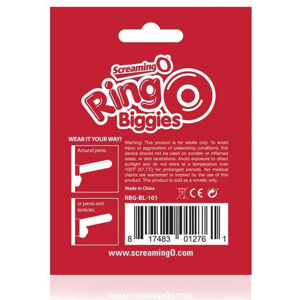 The Screaming O - RingO Biggies Rubber Cock Ring (Black) - Rubber Cock Ring (Non Vibration) Durio.sg