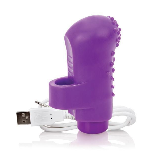 TheScreamingO - Charged FingO Rechargeable Finger Vibe (Purple) - Clit Massager (Vibration) Rechargeable Durio.sg