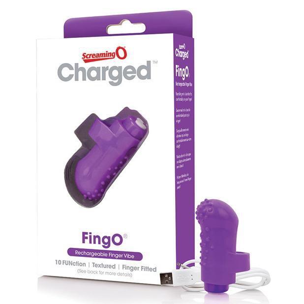 TheScreamingO - Charged FingO Rechargeable Finger Vibe (Purple) - Clit Massager (Vibration) Rechargeable Durio.sg
