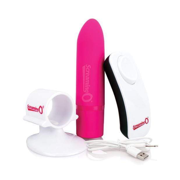TheScreamingO - Charged Positive Remote Control Vibrator (Pink) - Bullet (Vibration) Rechargeable Durio.sg