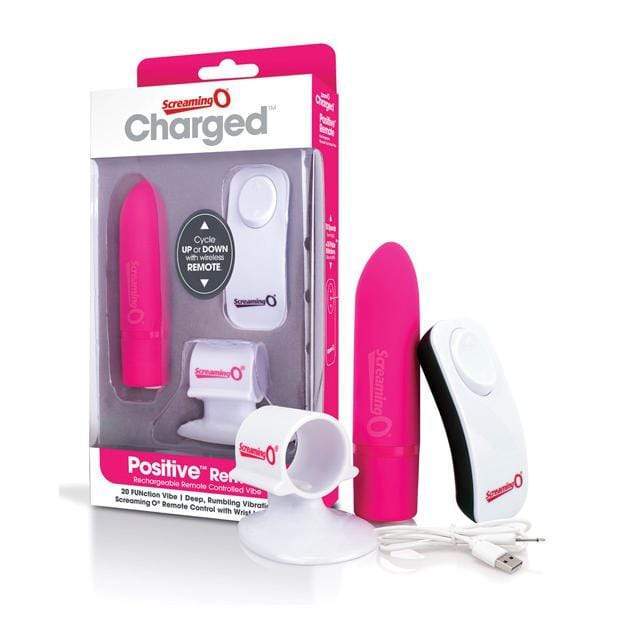 TheScreamingO - Charged Positive Remote Control Vibrator (Pink) - Bullet (Vibration) Rechargeable Durio.sg