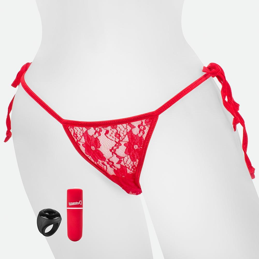 TheScreamingO - My Secret Screaming O Vibrating Panty Set (Red) - Panties Massager Remote Control (Vibration) Rechargeable Durio.sg