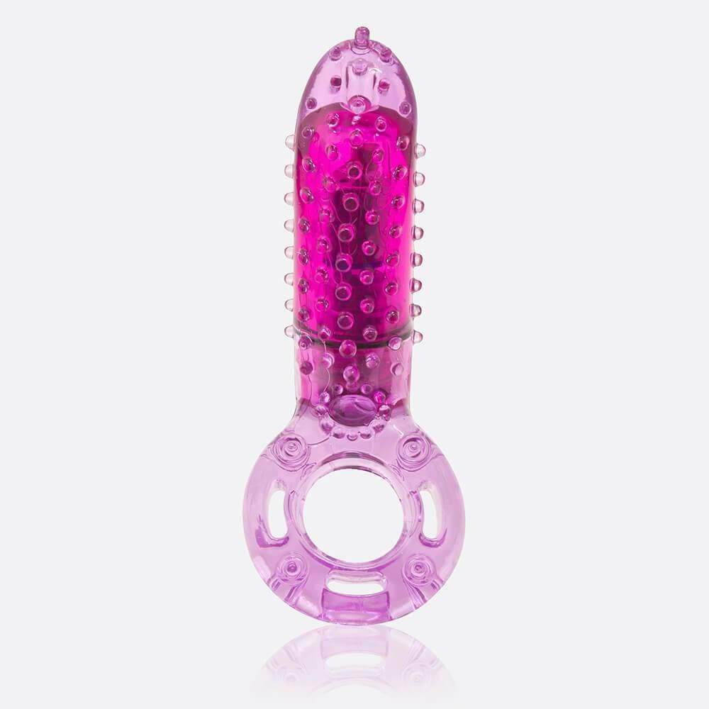 TheScreamingO - O Yeah Vertical Vibrating Cock Ring (Purple) - Rubber Cock Ring (Vibration) Non Rechargeable Durio.sg