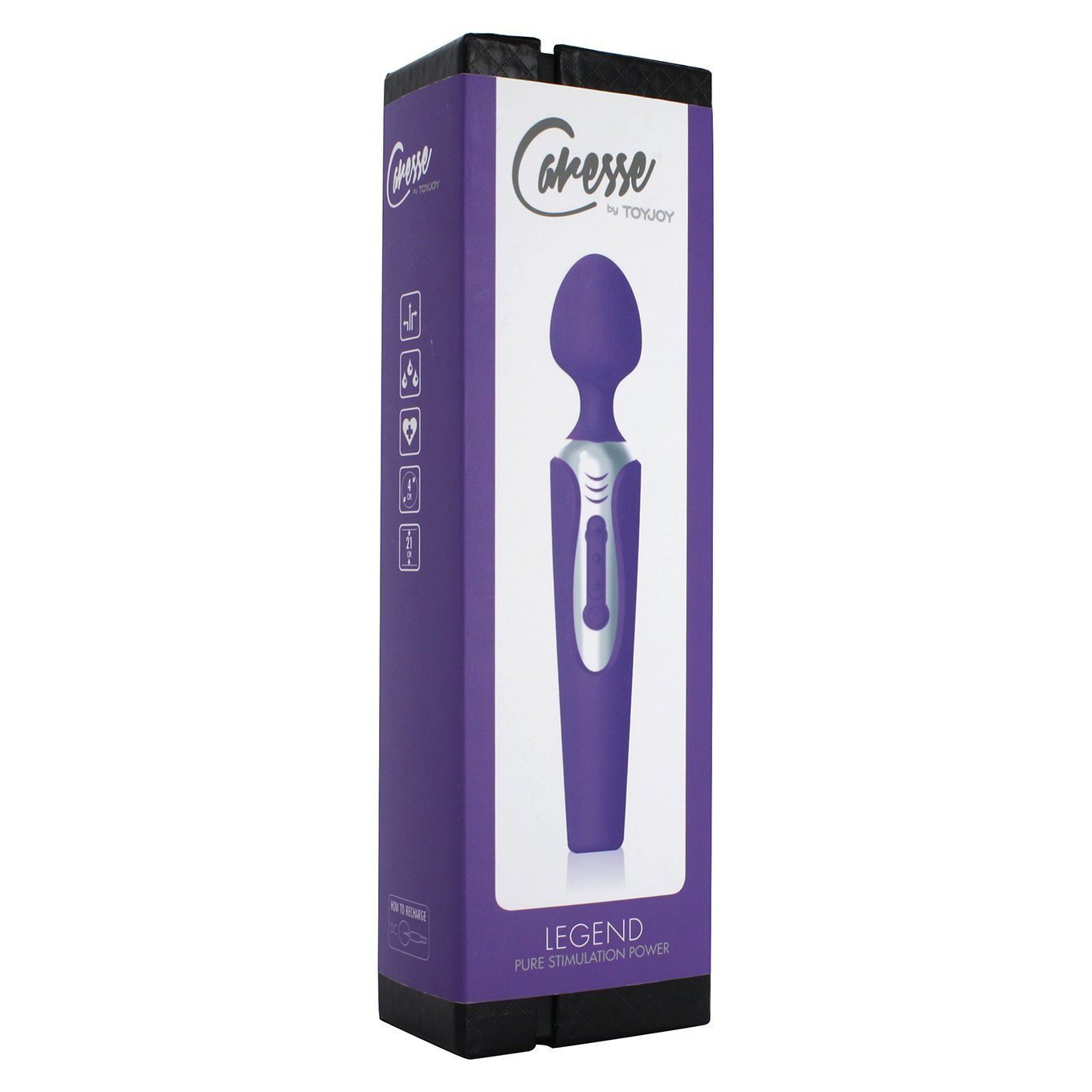 ToyJoy - Caresse Legend Wand Massager (Purple) - Wand Massagers (Vibration) Rechargeable Durio.sg