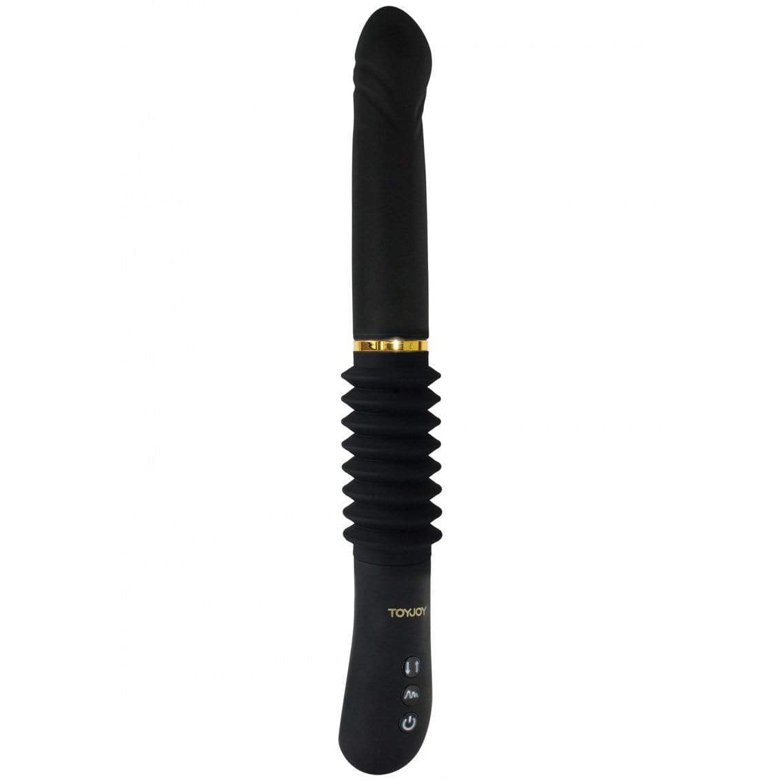 ToyJoy - Magnum Opus I Thrust in You Thruster Vibrator (Black) - Realistic Dildo w/o suction cup (Vibration) Rechargeable Durio.sg