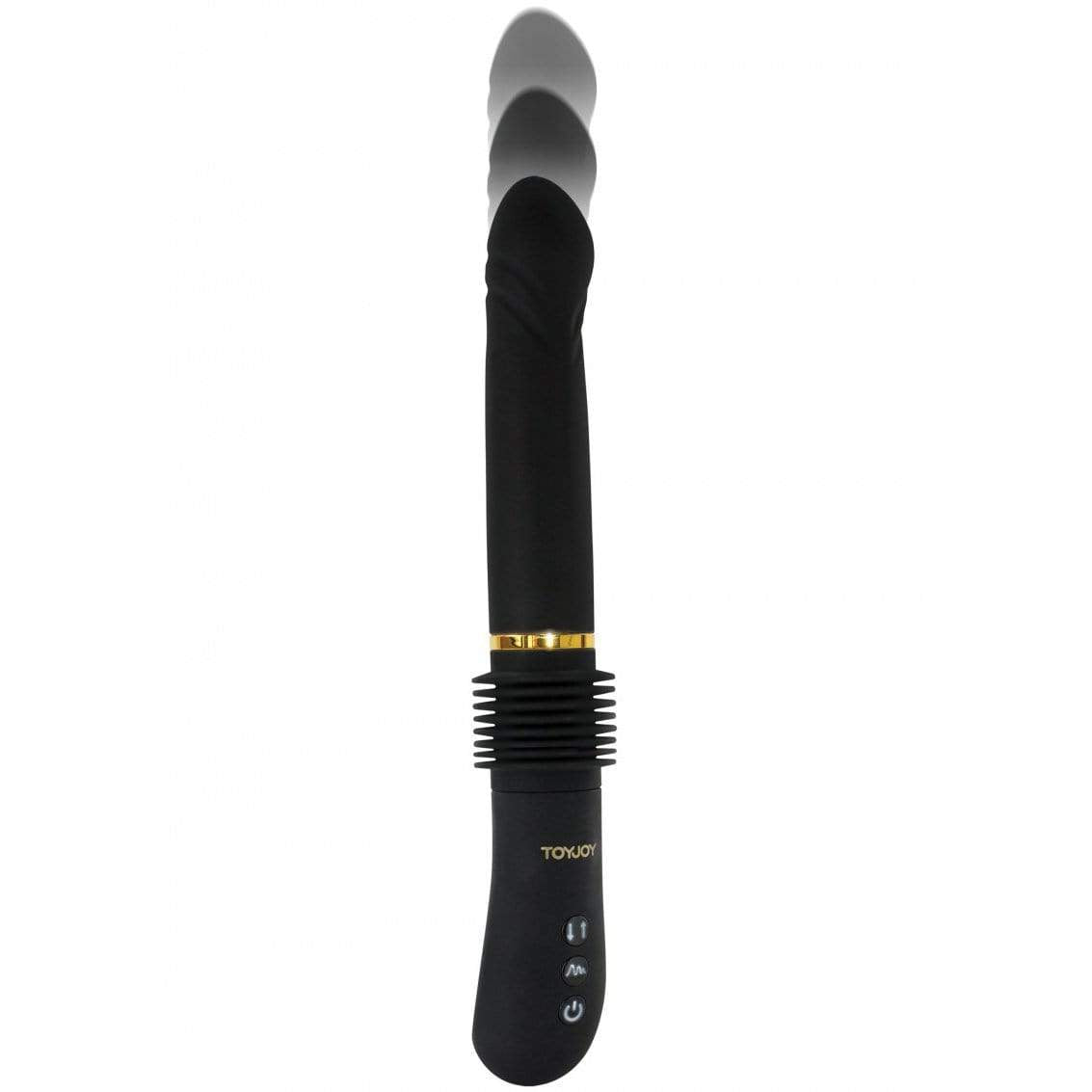 ToyJoy - Magnum Opus I Thrust in You Thruster Vibrator (Black) - Realistic Dildo w/o suction cup (Vibration) Rechargeable Durio.sg