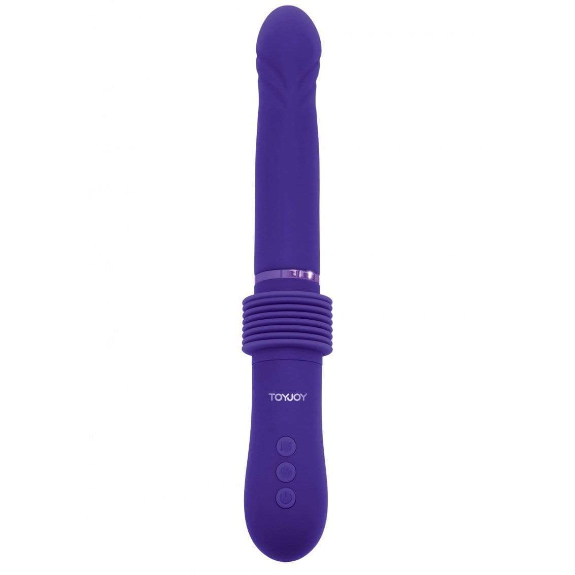 ToyJoy - Magnum Opus Supreme I Thrust in You Thruster Vibrator (Purple) - Realistic Dildo w/o suction cup (Vibration) Rechargeable Durio.sg