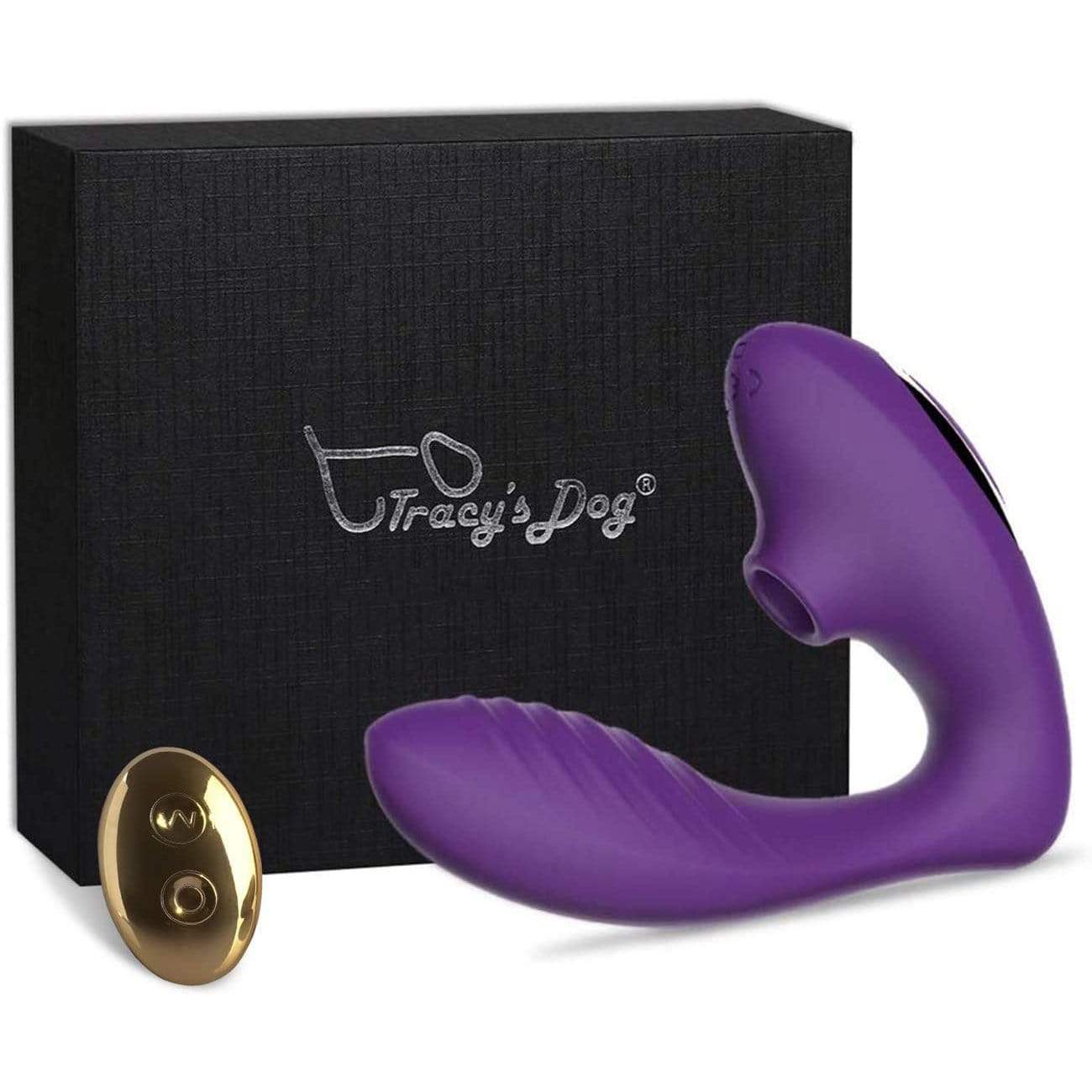 Tracy's Dog - Clitoral Air Stimulator Sucking Vibrator with Remote OG Pro 2 (Purple) - Clit Massager (Vibration) Rechargeable Durio.sg