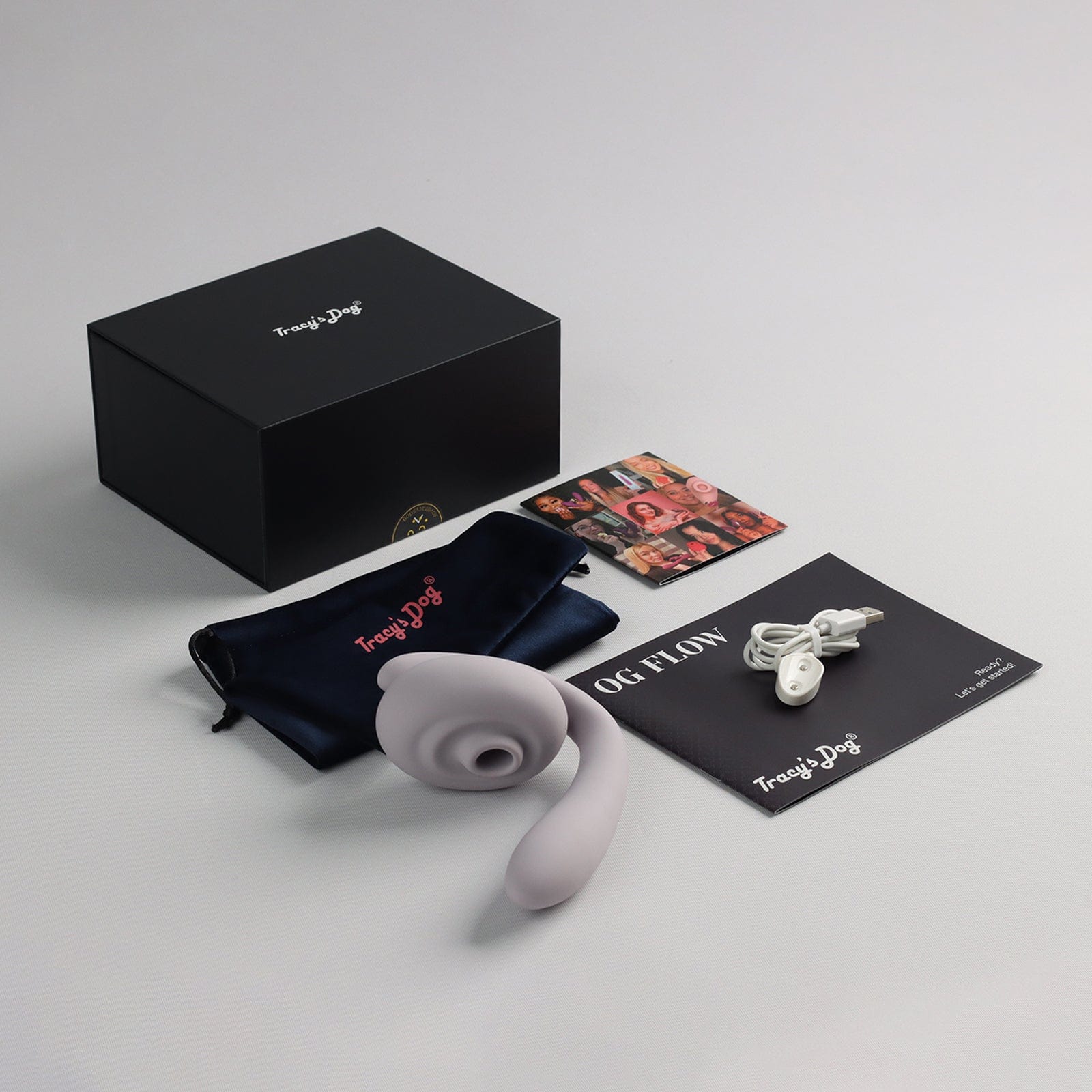 Tracy's Dog - Clitoral Sucking Vibrator OG Flow (Violet) - Clit Massager (Vibration) Rechargeable Durio.sg