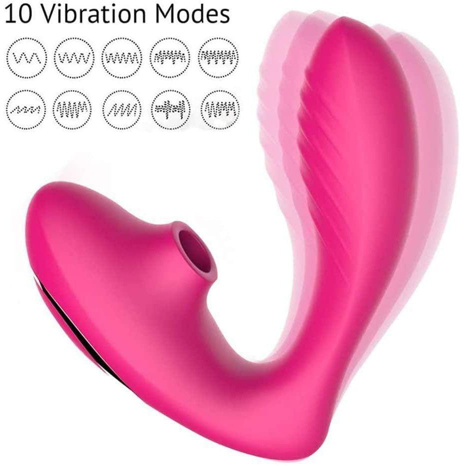 Tracy's Dog - Clitoral Sucking Vibrator (Pink) - Clit Massager (Vibration) Rechargeable Durio.sg