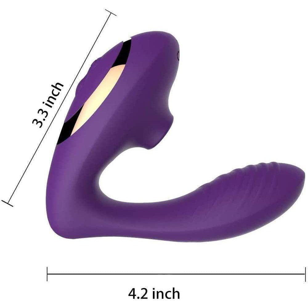 Tracy's Dog - Clitoral Sucking Vibrator (Purple) - Clit Massager (Vibration) Rechargeable Durio.sg