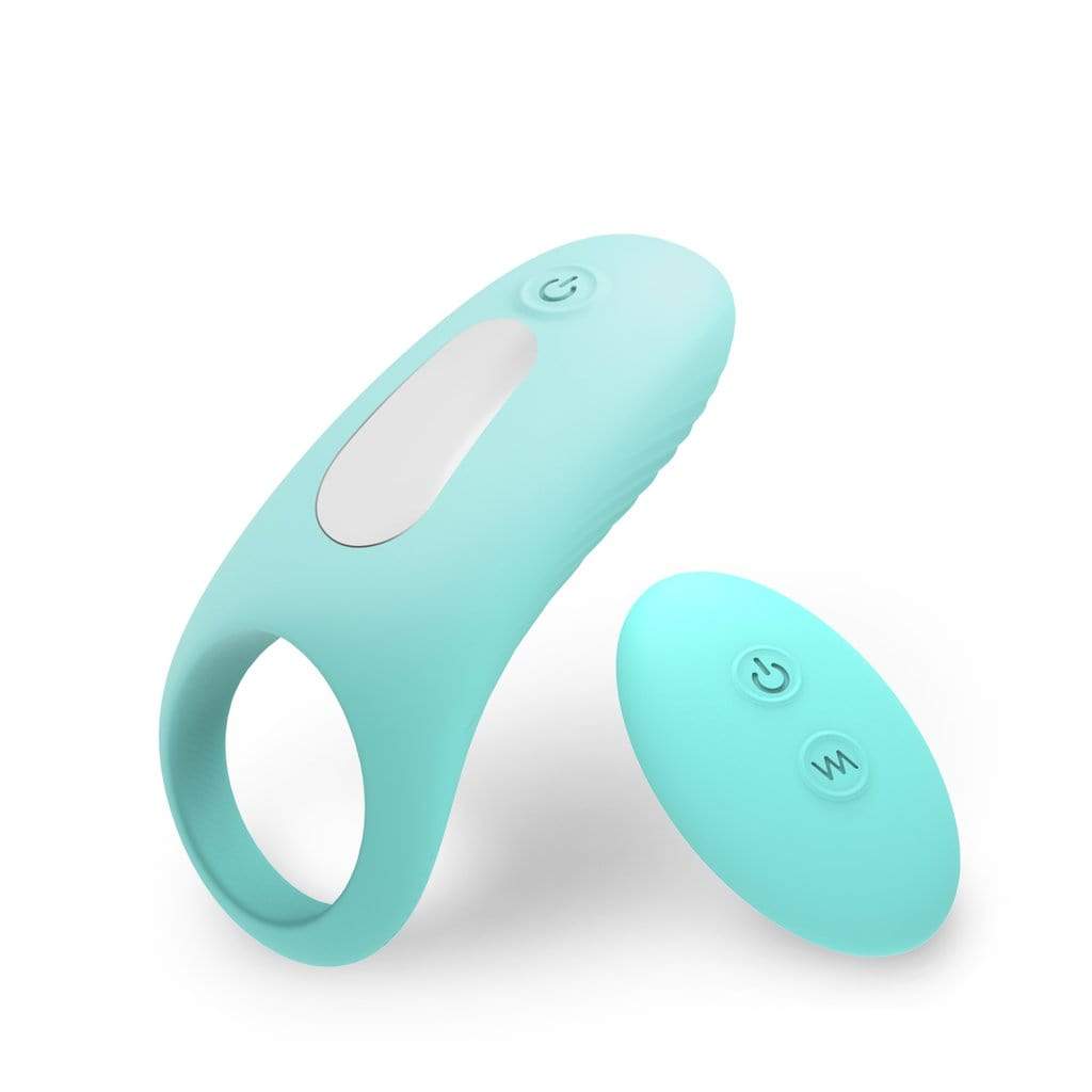 Tracy's Dog - Cocky Remote Control Vibrating Cock Ring (Tiffany Blue) - Remote Control Cock Ring (Vibration) Rechargeable Durio.sg