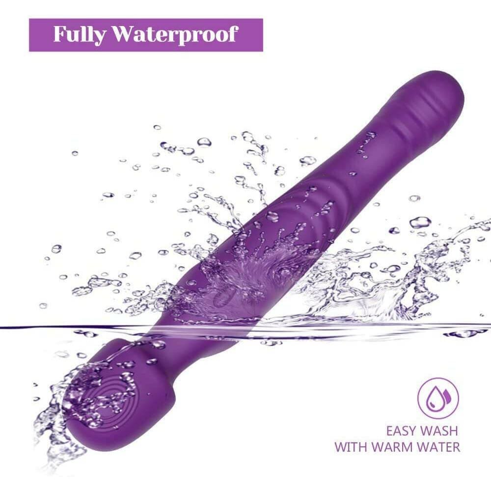 Tracy's Dog - Dual Vibe G Spot Clitoral Air Stimulator Wand Massager (Purple) - Wand Massagers (Vibration) Rechargeable Durio.sg