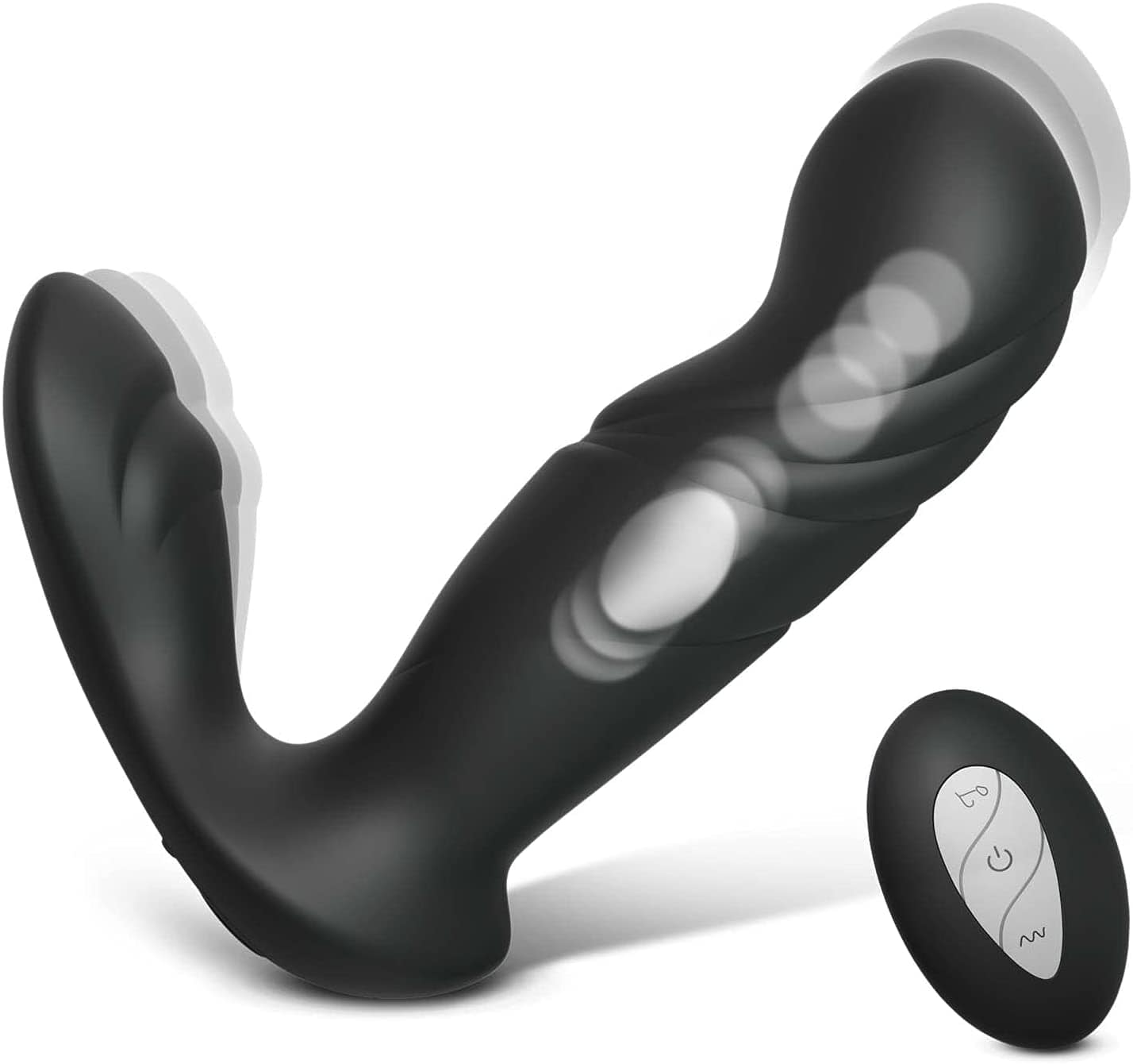 Tracy's Dog - Lucky 7 Prostate Massager with Remote Control (Black) - Prostate Massager (Vibration) Rechargeable Durio.sg