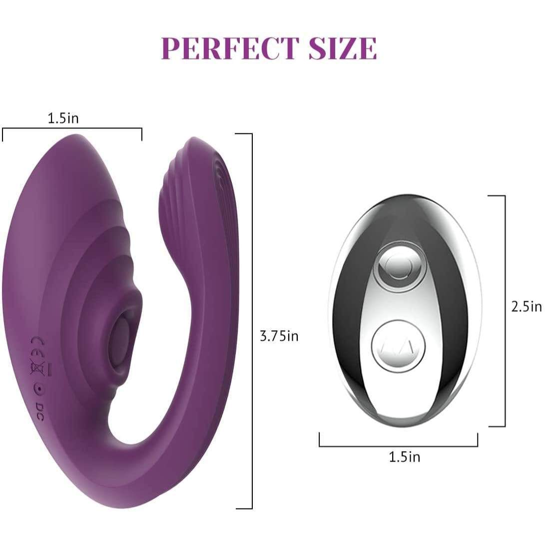 Tracy's Dog - Nina Couple Vibrator (Purple) - Couple's Massager (Vibration) Rechargeable Durio.sg
