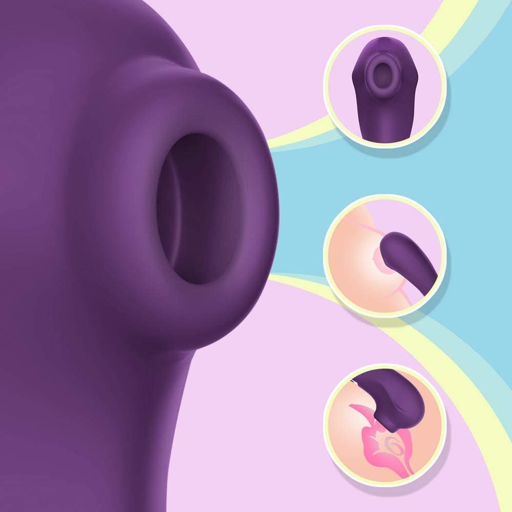 Tracy's Dog - P Cat Clitoral Air Stimulator Sucking Vibrator (Purple) - Clit Massager (Vibration) Rechargeable Durio.sg