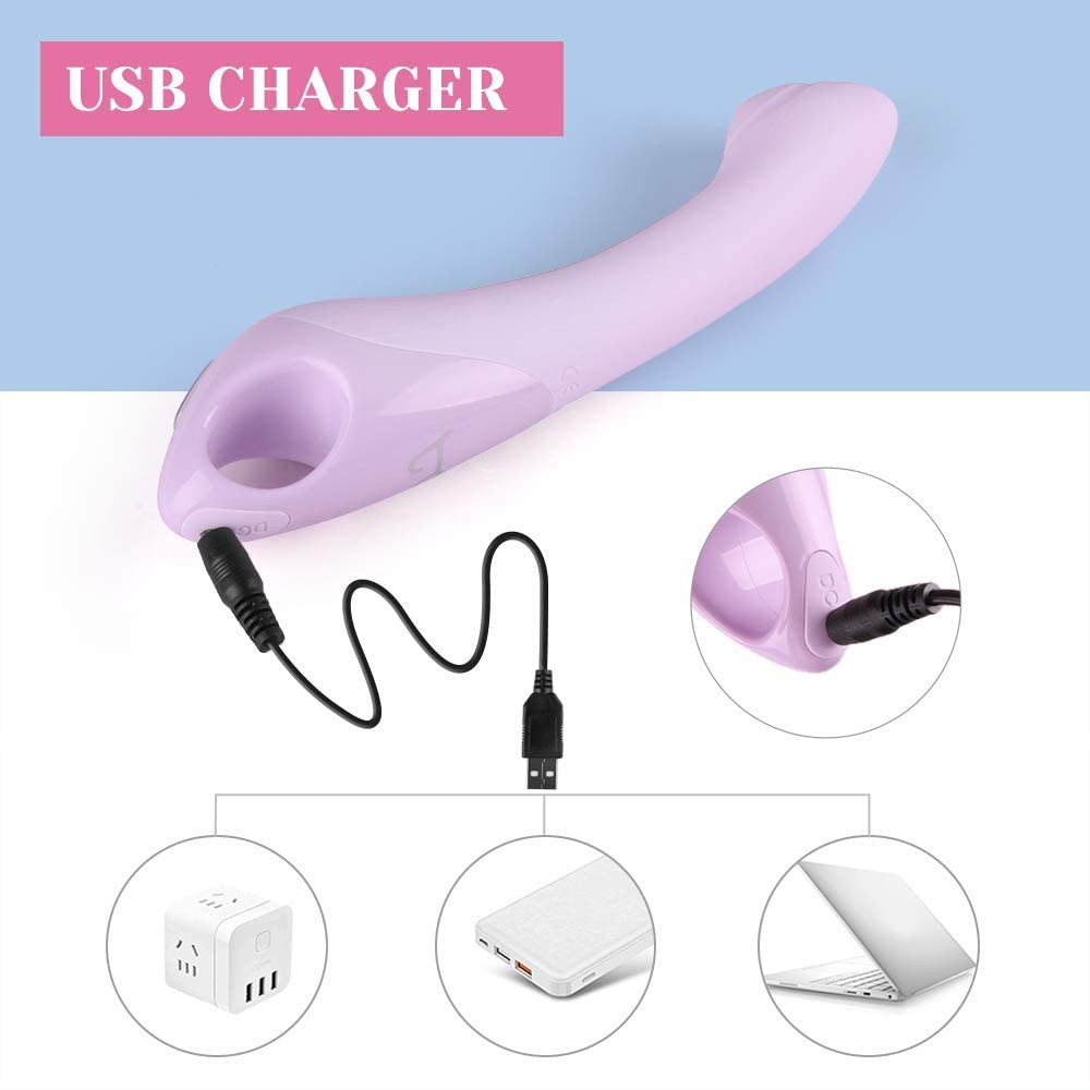 Tracy's Dog - Rechargeable G Spot Vibrator Pulsator (Purple) - G Spot Dildo (Vibration) Rechargeable Durio.sg