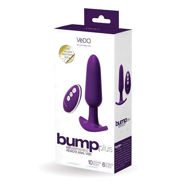 VeDO - Bump Plus Rechargeable Remote Control Anal Vibe (Deep Purple) - Anal Plug (Vibration) Rechargeable Durio.sg