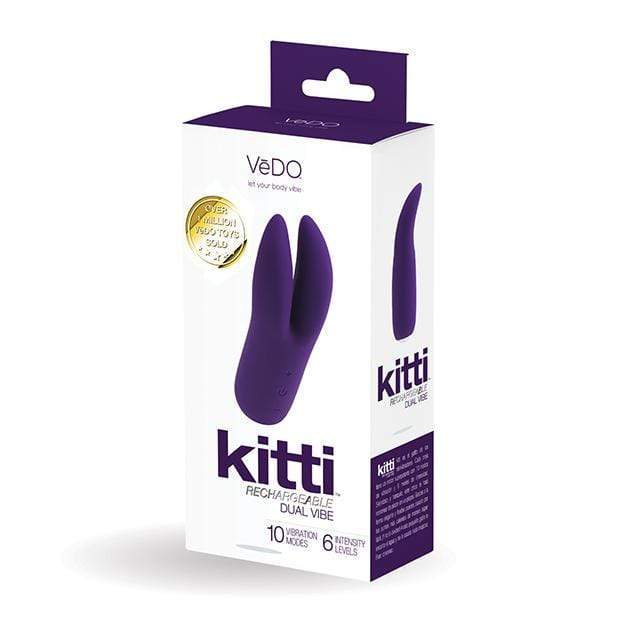 VeDO - Kitti Rechargeable Dual Clit Massager (Deep Purple) - Clit Massager (Vibration) Rechargeable Durio.sg
