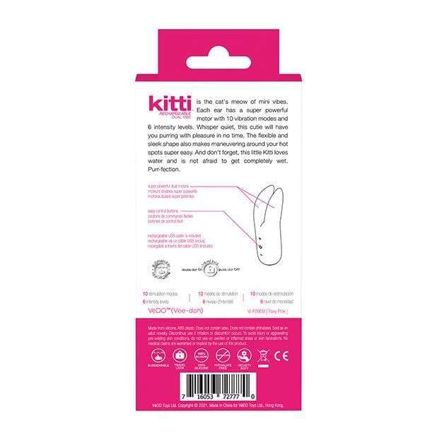 VeDO - Kitti Rechargeable Dual Clit Massager (Foxy Pink) - Clit Massager (Vibration) Rechargeable Durio.sg